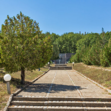 SAMUEL FORTRESS, BULGARIA- SEPTEMBER 6, 2017: Fortress of Bulgarian Tsar Samuel near village of Kliuch, Blagoevgrad region, Bulgaria